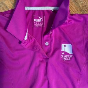 Purple/Pink PUMA sleeveless golf polo